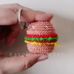 Handmade Burger Keychain in India