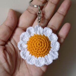 Handmade Chamomile Keychain in India