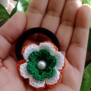 Handmade Crochet Tricolor Bow Tie in India