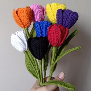 Handmade Forever Open Tulip Flowers in India