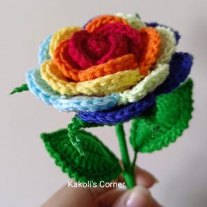 Handmade Forever Rainbow Rose Flowers in India