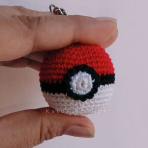 Handmade Pokemon Ball Keychain in India