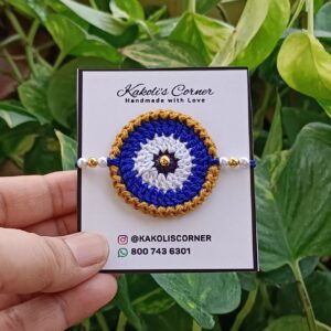 Handmade Dark Blue Evil Eye Rakhis