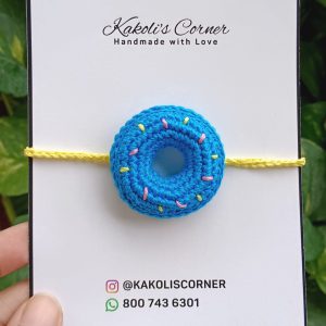 Handmade Crochet Donut Rakhis in India