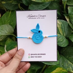 Handmade Crochet Rabbit Rakhis in India