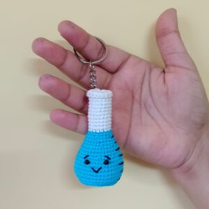 Handmade Beaker Keychain in India