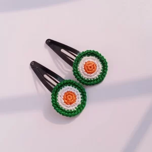 Handmade-Crochet-Tiranga-Hair-Clips-in-India