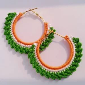 Handmade-Crochet-Tiranga-Hoop-Earrings-in-India-scaled