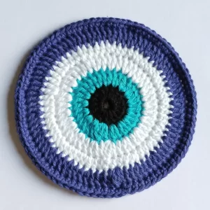 Handmade-Evil-Eye-Home-Decor-Crochet-Coaster-in-India