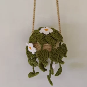 Handmade-Leafy-Pot-Car-Mirror-Hanging-in-India