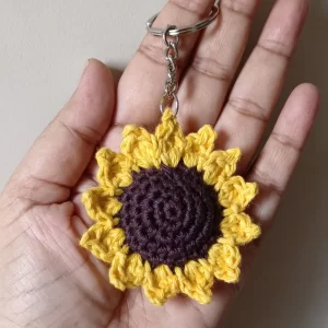 Handmade-Sunflower-Keychain-In-India