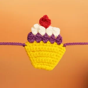 Crochet Cupcake Rakhi in India