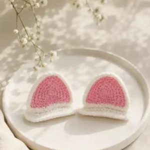 crochet cat ear hair clip in india