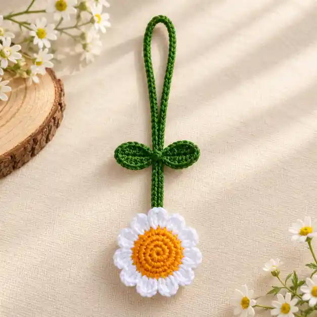 crochet daisy bagcharm in india crochet daisy bagcharm in india