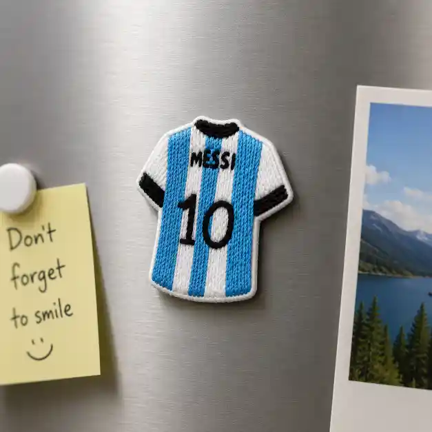 embroidered messi jersey fridge magnet embroidered messi jersey fridge magnet